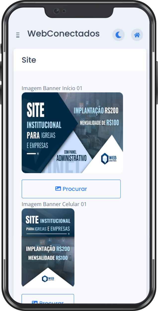 Sistema WebConectados no Celular